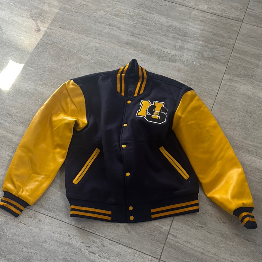 Cady Heron Mathletes Yellow and Blue Varsity Jacket…